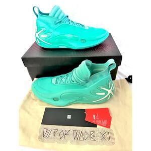 Way of Wade 11 Liberty Teal Green Blue Li-Ning BOOM (ABAU049-14) Size 9.5